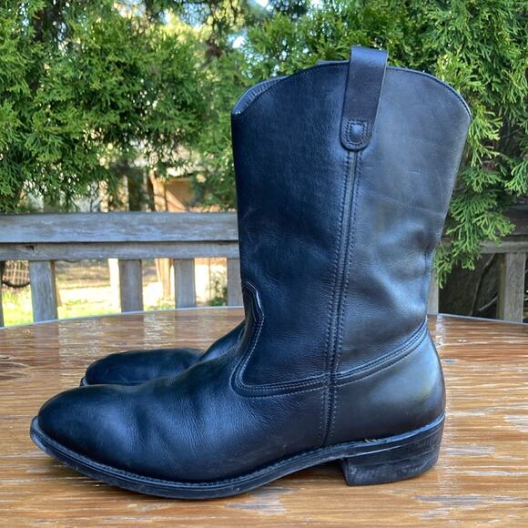 10.5E Vintage HY-TEST Pull On Pecos Steel Toe Work Biker Boots main image 10